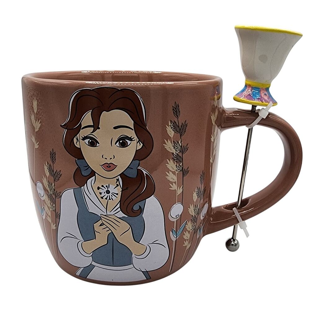 Disney Beauty and the Beast Belle Mug with Chip Stirrer